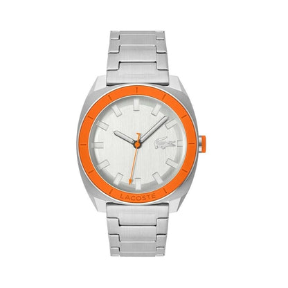 LACOSTE Mod. 2011260 gent's quartz analog watch with 43 mm mineral dial, 5 ATM water resistant, in official packaging, bracelet style
