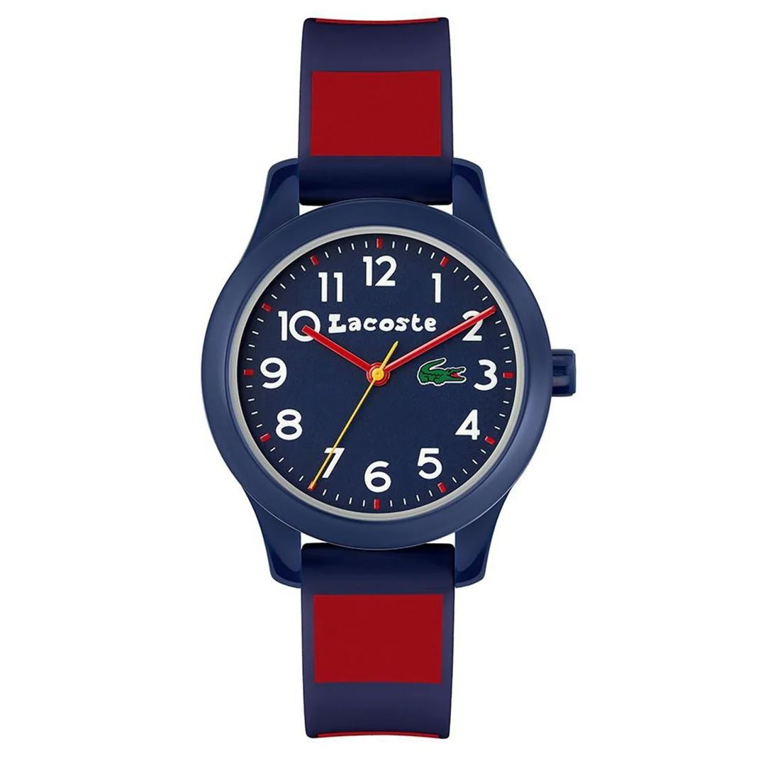 Alt Tag: LACOSTE Mod. 2030035 unisex quartz analog watch with mineral dial and water resistance of 5 ATM, 32 mm case, in official packaging.