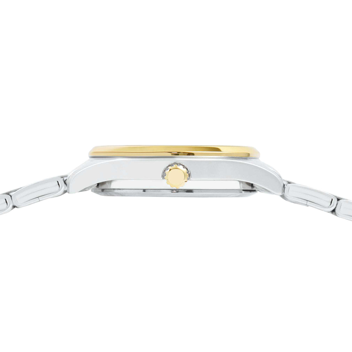 Side view of the LORUS WATCHES Mod. RG214YX9 showcasing the sleek watch design.