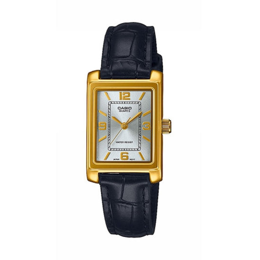CASIO COLLECTION Mod. TANK. LEATHER - ARGENTEE LTP-1234PGL-7A2EF