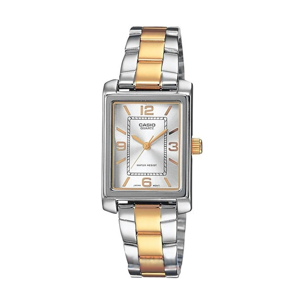 CASIO COLLECTION Mod. TANK STEEL&GOLD - ARGENTEE LTP-1234PSG-7AEG