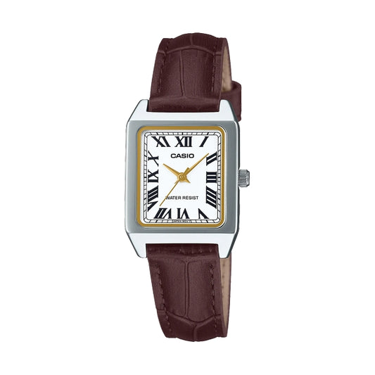 CASIO COLLECTION Mod. TANK. LEATHER - WHITE LTP-B150L-7B2EF