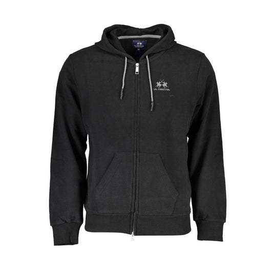 La Martina Black Cotton Sweatshirt La Martina