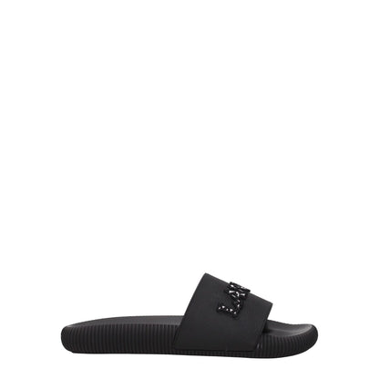 Lanvin Black Cotton Slippers