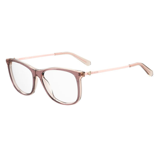 Love Moschino Pink Acetate Frames MOL589-C9N women’s glasses in pink nude, size 55/15/140mm.