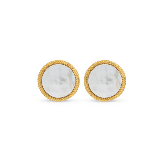 Elegant pearl earrings with gold detailing from MAJORICA JEWELRY Mod. 17785.00.1.E00.906.1.