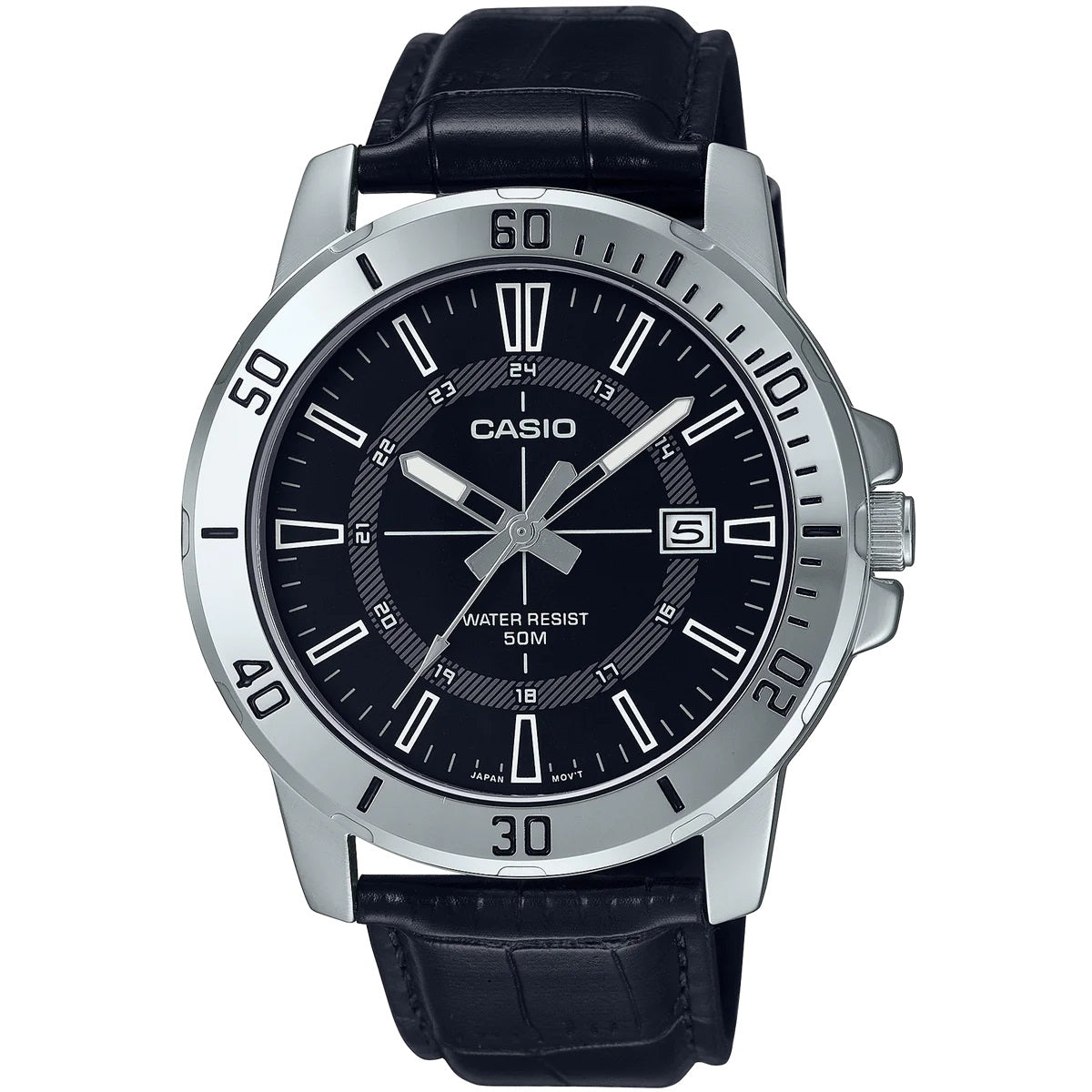 CASIO SPORT COLLECTION Mod. DIVER 50M LEATHER - BLACK WATCHES