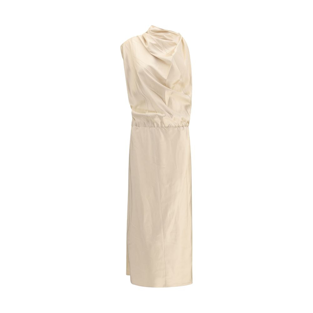 Magda Butrym Cream Silk Casual Dress