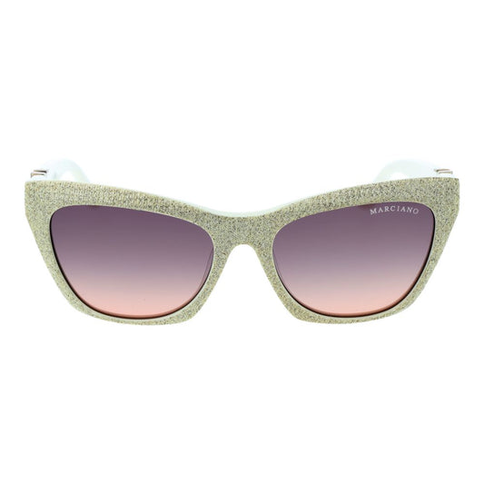 Marciano by Guess Cream Women Sunglass with gradient rose lenses in full-rim cat eye style.