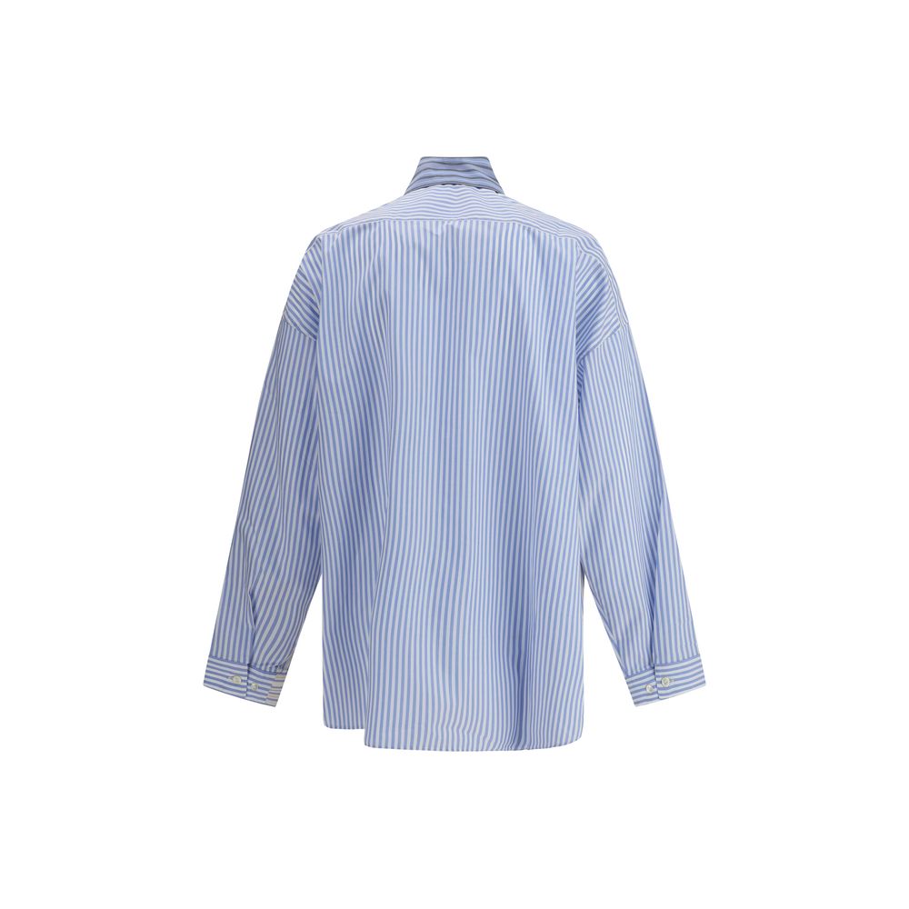 Marni Light Blue Cotton Pattern Shirt