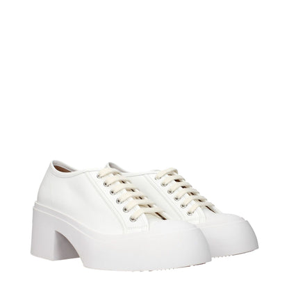 Marni White Leather Platform Sneakers
