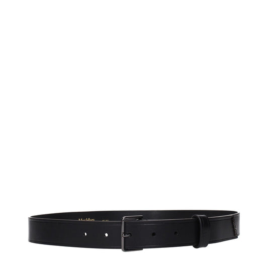 Max Mara Black Leather Regular Belt