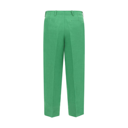 Max Mara Green Linen Casual Pants
