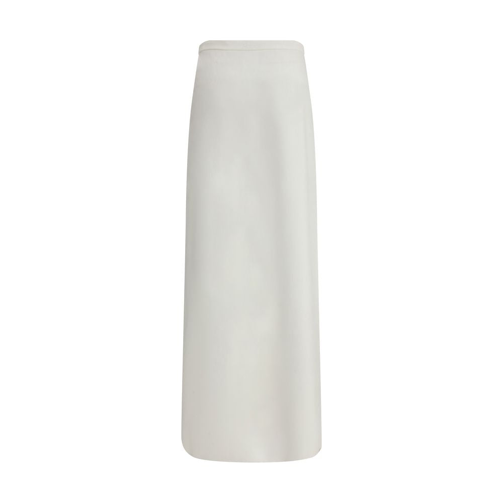 Max Mara White Viscose Long Skirt