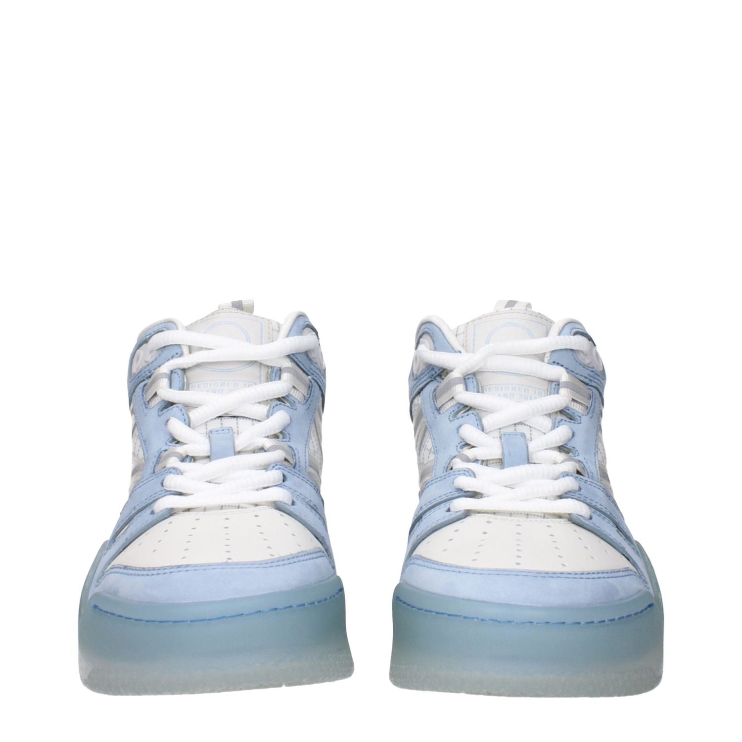 Moncler White Leather High Top Sneakers