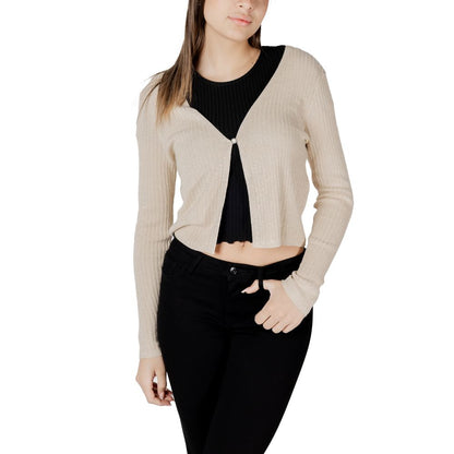 Morgan De Toi Gold Viscose Sleveless Jacket