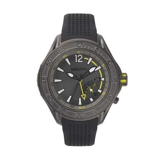 NAUTICA Mod. NAPBRW003 Quartz Analog Gent's Watch with Black Strap and Calendar, 44mm Case, Water Resistant 20 ATM.