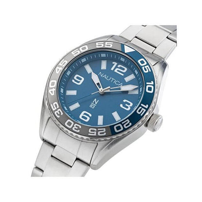NAUTICA Mod. NAPFWS307 gent's quartz bracelet watch with blue dial and mineral glass, water resistant up to 5 ATM.