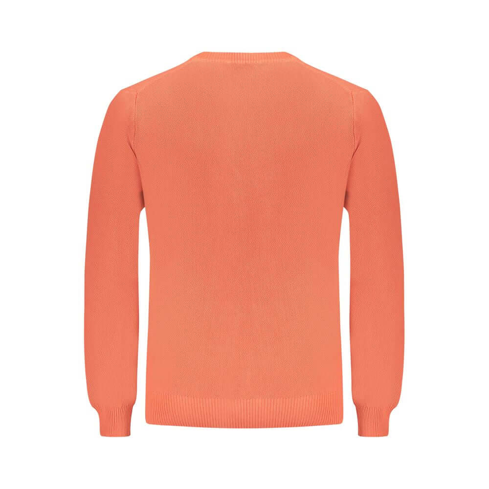 North Sails Pink Cotton Sweater, long-sleeved, crew neck with logo design, perfect for casual wear undefined