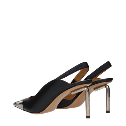 Off-White Black Leather Pumps