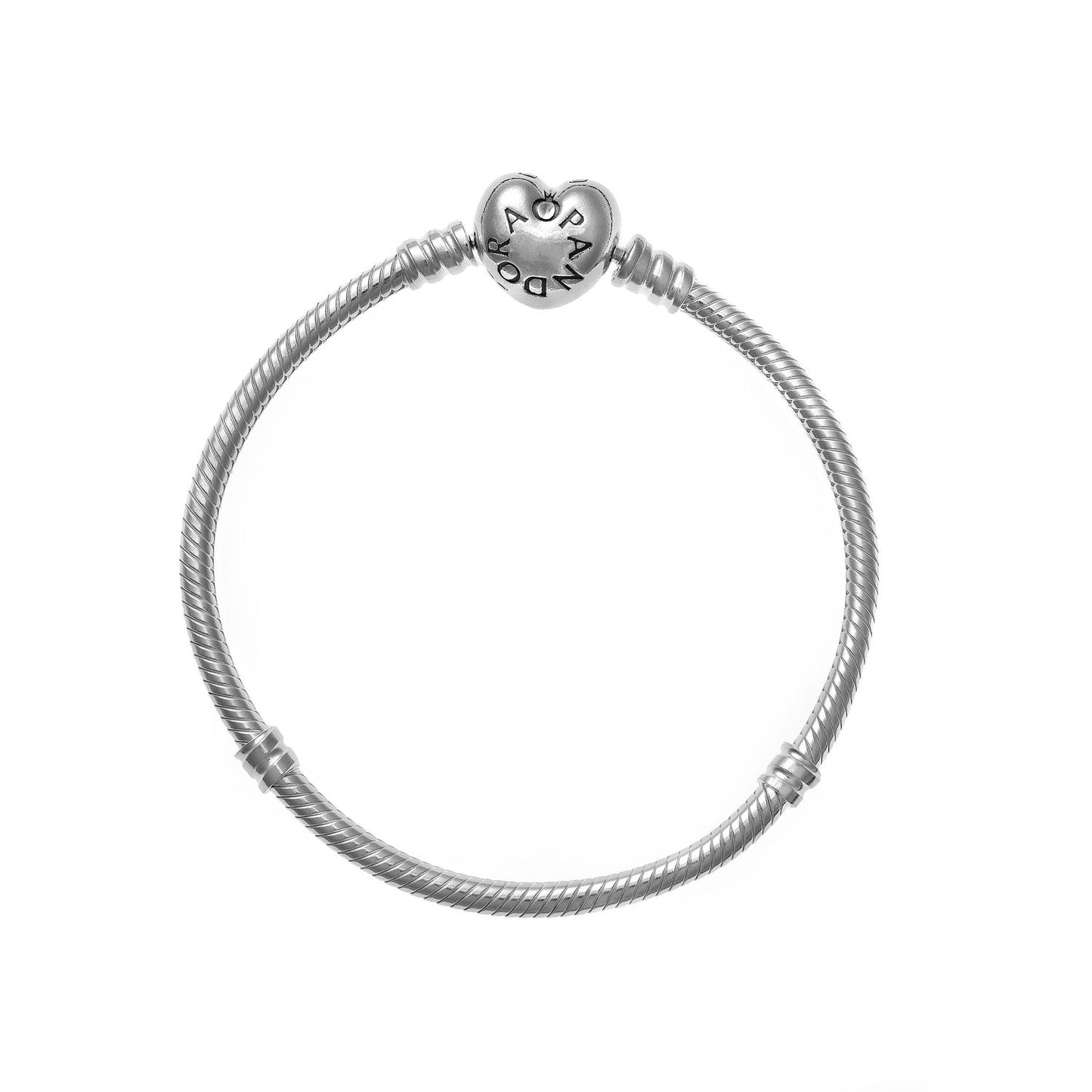 PANDORA JEWELRY Mod. 590719-20 silver 925° bracelet for lady, crafted in Thailand, shown in official packaging box.