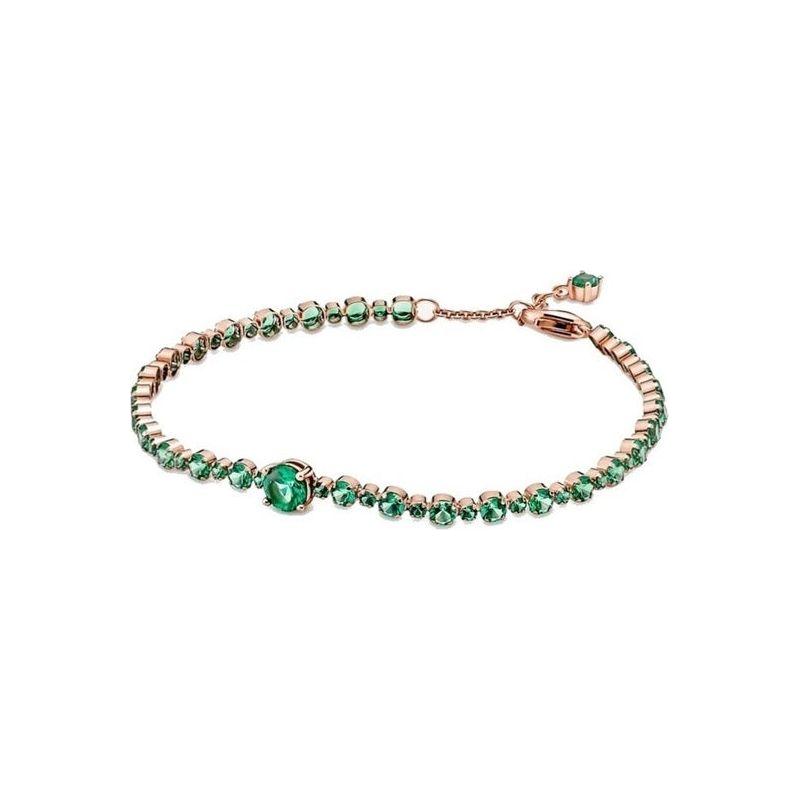 PANDORA JEWELS Mod. SPARKLING GREEN TENNIS - Size 16 ***SPECIAL PRICE**** 580044C01-16