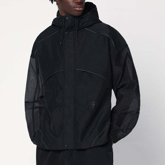 Purple Mountain Observatory Ripstop Mesh zip-up black jacket PMO0056PL/Q_PMO-BLK_323