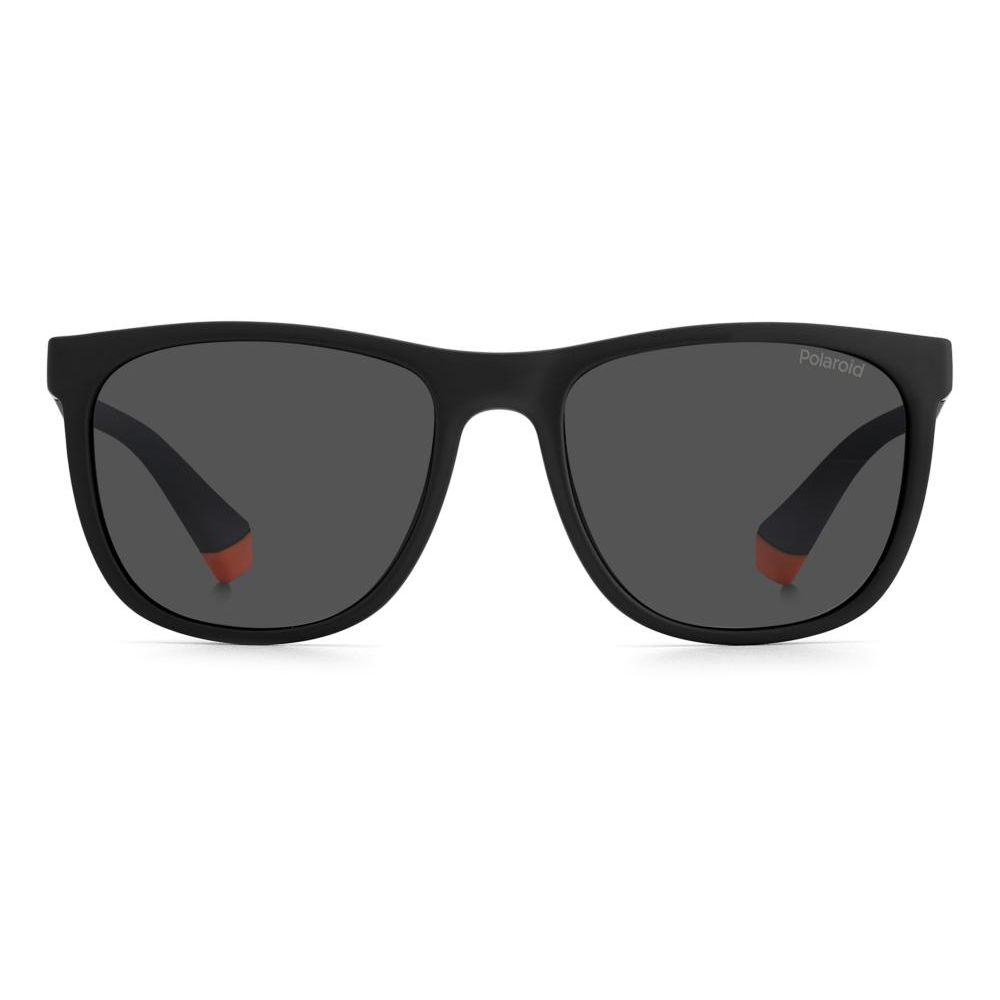 Unisex sunglasses POLAROID MOD. PLD 8049_S JUNIOR with black frames and dark lenses.