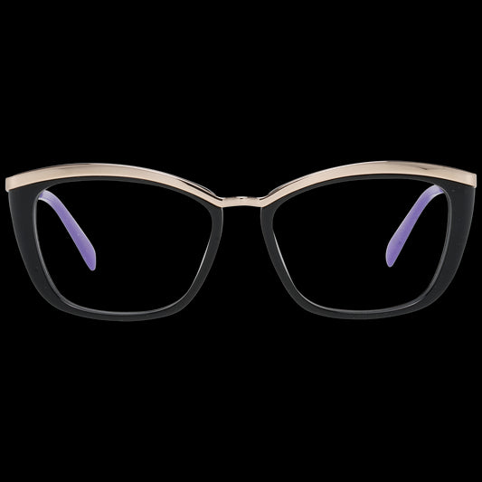 PUCCI MOD. EP5093 54005 lady's eyeglasses with black and gold frame, front view