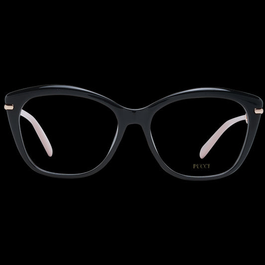 PUCCI MOD. EP5163 55001 black eyeglasses for ladies with soft pink accents and elegant design.