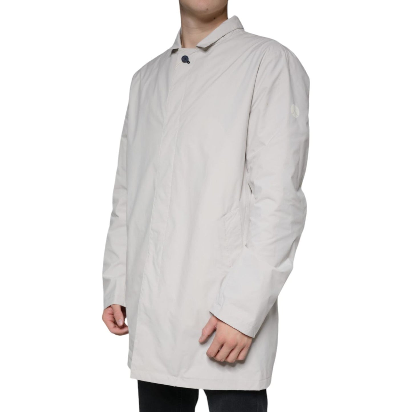 People Of Shibuya Off White Full Zip Coat Men Jacket JKT41219-54
