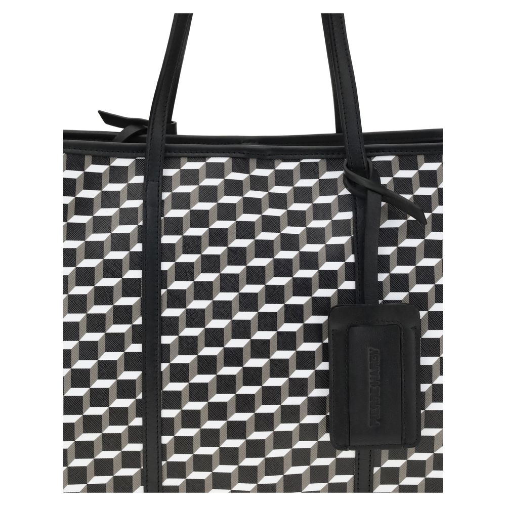 Front view with bag zipped and handles upright.
