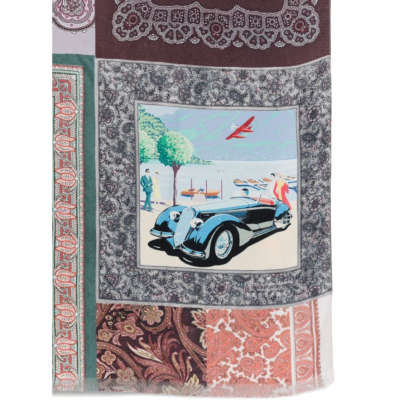 Pierre Louis Mascia Lago di Como silk printed scarf Scarves Hats & Gloves