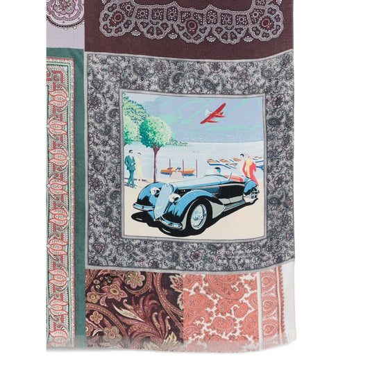 Pierre Louis Mascia Lago di Como silk printed scarf Scarves Hats & Gloves