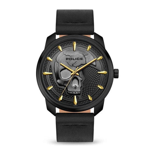 Police Police Black Leather Watch POPL15714JSB61AC 1728,Black,Men,New with tags,Police,Watches for Men - Watches