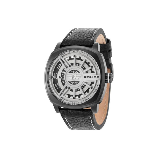 Police Police Black Leather Watch POR1451290002AC 1728,Black,Men,New with tags,Police,Watches for Men - Watches