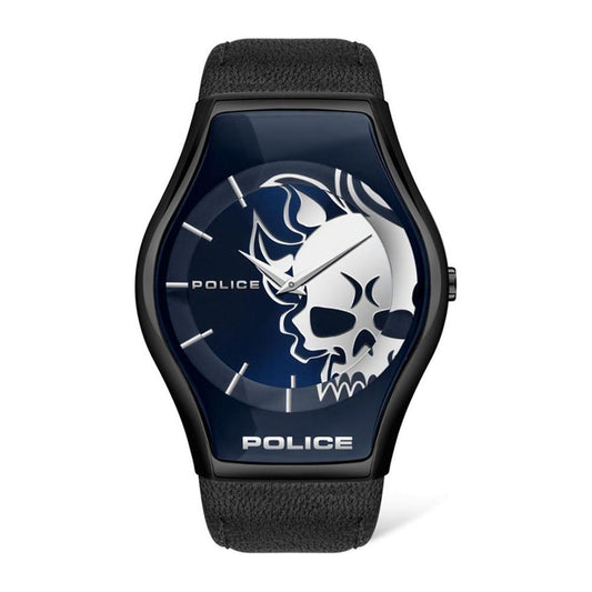 Police Police Black Leather Watch POPEWJA2002302AC 1728,Black,Men,New with tags,Police,Watches for Men - Watches