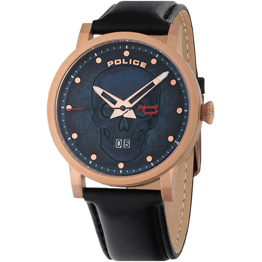 Police Police Black Leather Watch POPL15404JSR03AC 1728,Black,Men,New with tags,Police,Watches for Men - Watches