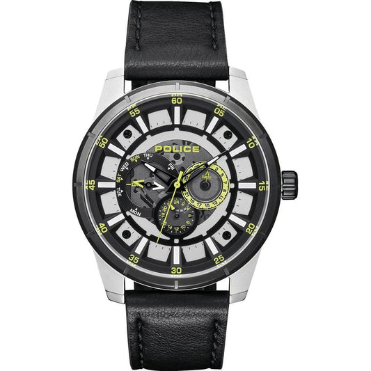 Police Police Black Leather Watch POPL15410JSTB04AC 1728,Black,Men,New with tags,Police,Watches for Men - Watches