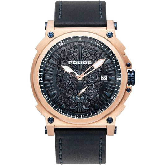 Police Police Black Leather Watch POPL15728JSR03AC 1728,Black,Men,New with tags,Police,Watches for Men - Watches