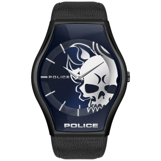 Police Police Black Leather Watch POPL16114JSU03AC 1728,Black,Men,New with tags,Police,Watches for Men - Watches