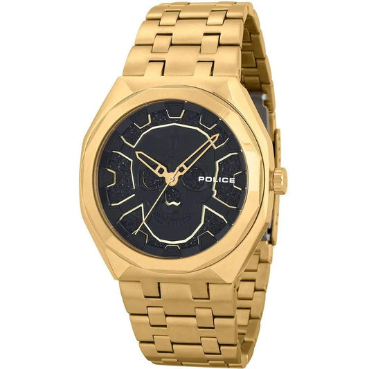 Police Police Gold Stainless Steel Stainless Steel Watch POPEWJG2110703AC 1728,Gold,Men,New with tags,Police,Watches for Men - Watches