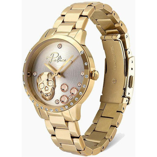 Police Police Gold Stainless Steel Watch POPL16071MSG22MAC 1728,67434610848,Gold,New with tags,Police,Watches for Women - Watches,Women
