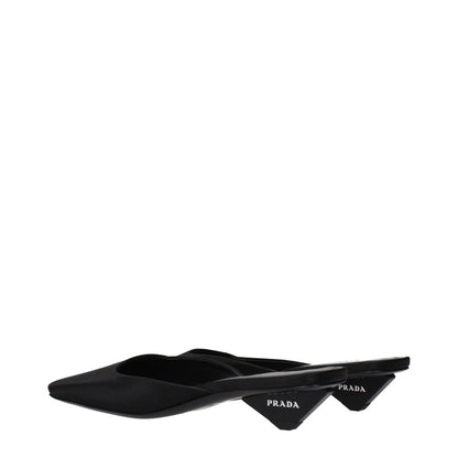 Prada Black Satin Sandals