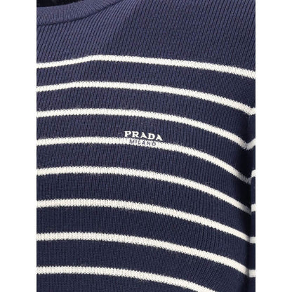 Prada Blue Fleece Wool Sweatshirt