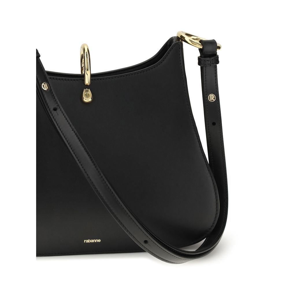 Rabanne Black Calf Leather Bos Taurus Shoulder Bag