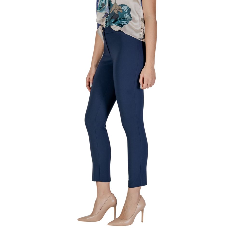 Rinascimento Blue Polyester Casual Pants
