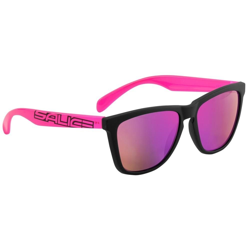 SALICE MOD. SALICE 3047 unisex sunglasses with pink and black plastic frame.