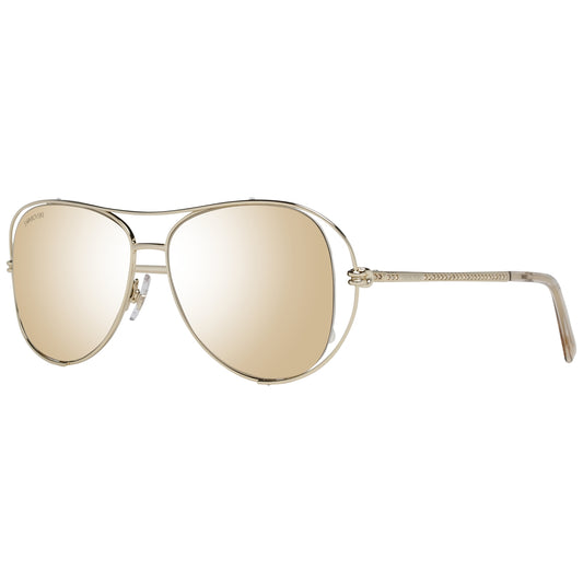 SWAROVSKI MOD. SK0231 5532G sunglasses for ladies with gold frames and mirrored lenses.