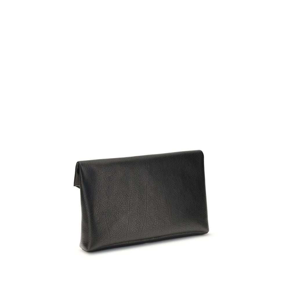 Saint Laurent Black Calf Leather Bos Taurus Clutch Bag